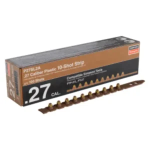 Simpson Strong-Tie P27SL2A P27SL 0.27-Caliber Plastic, Imported 10-Shot Strip Load, Brown (100-Qty)